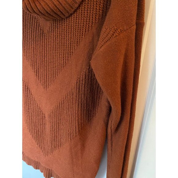 Banana Republic Oversized Chevron-Knit Cowl-Neck Sweater Women Size Large - Picture 8 of 8